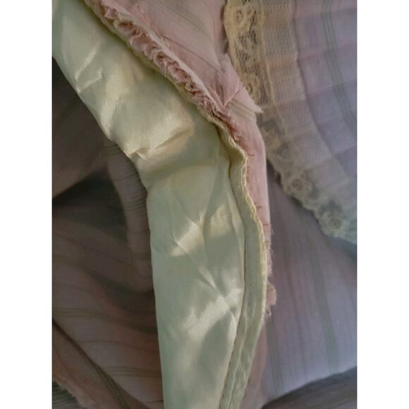 Donna Morgan Non Stop Sheer Pink Midi Dress Sz. S Chiffon Union Made Long Sleeve - Picture 11 of 11